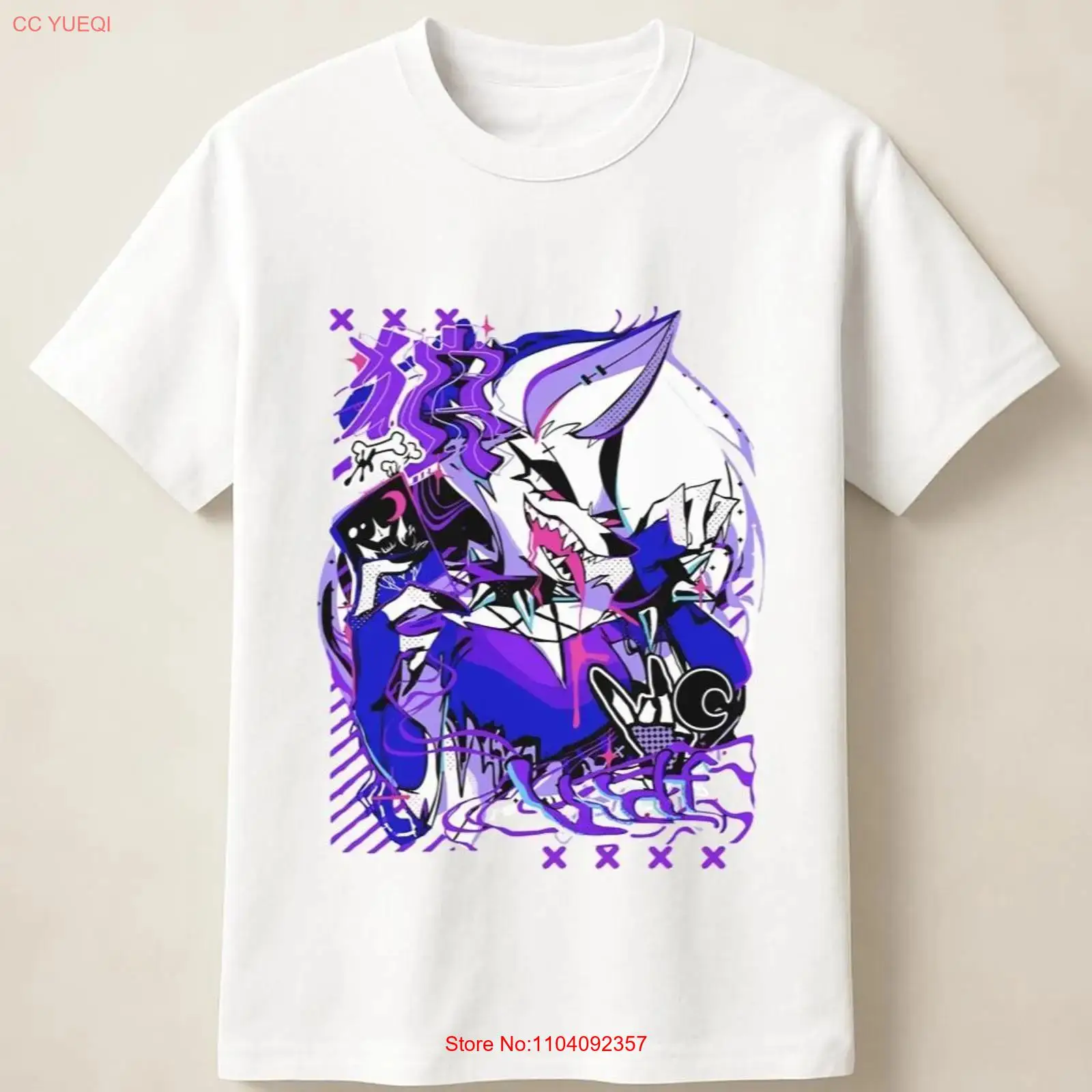 เสื้อยืดลายกราฟฟิตี้หมาป่าอนิเ - Anime Merchandise Men บทวิจารณ์และราคา