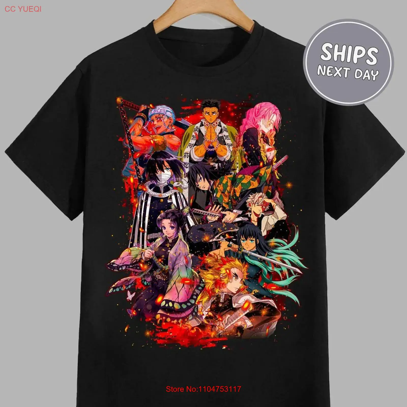 เสื้อยืดอนิเมะ Demon Slayer สไ - Anime Merchandise Men บทวิจารณ์และราคา