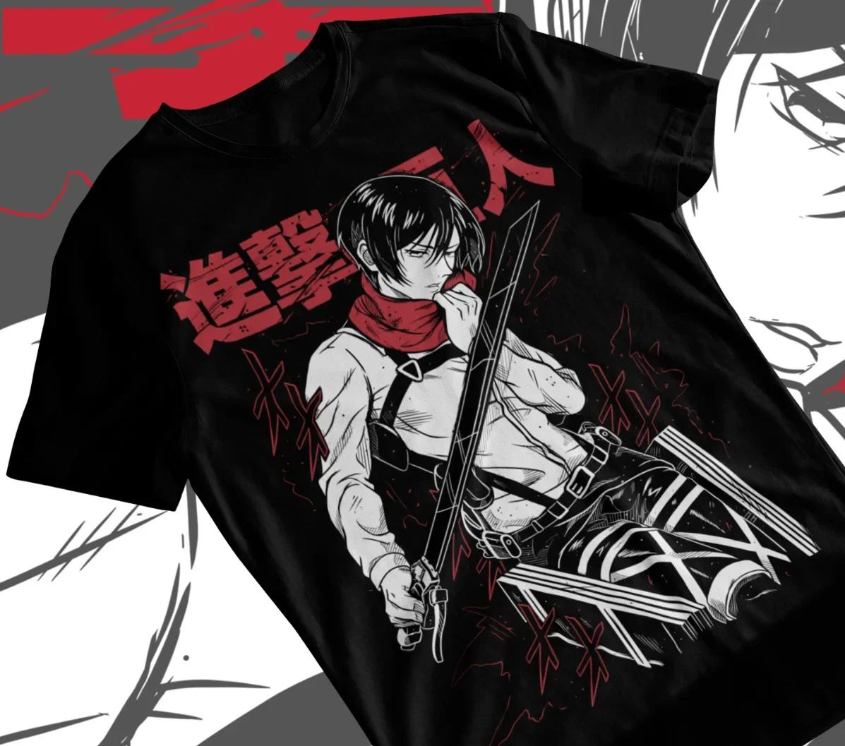 เสื้อยืดคอโอ ลายพิมพ์อนิเมะ At - Anime Merchandise Men บทวิจารณ์และราคา